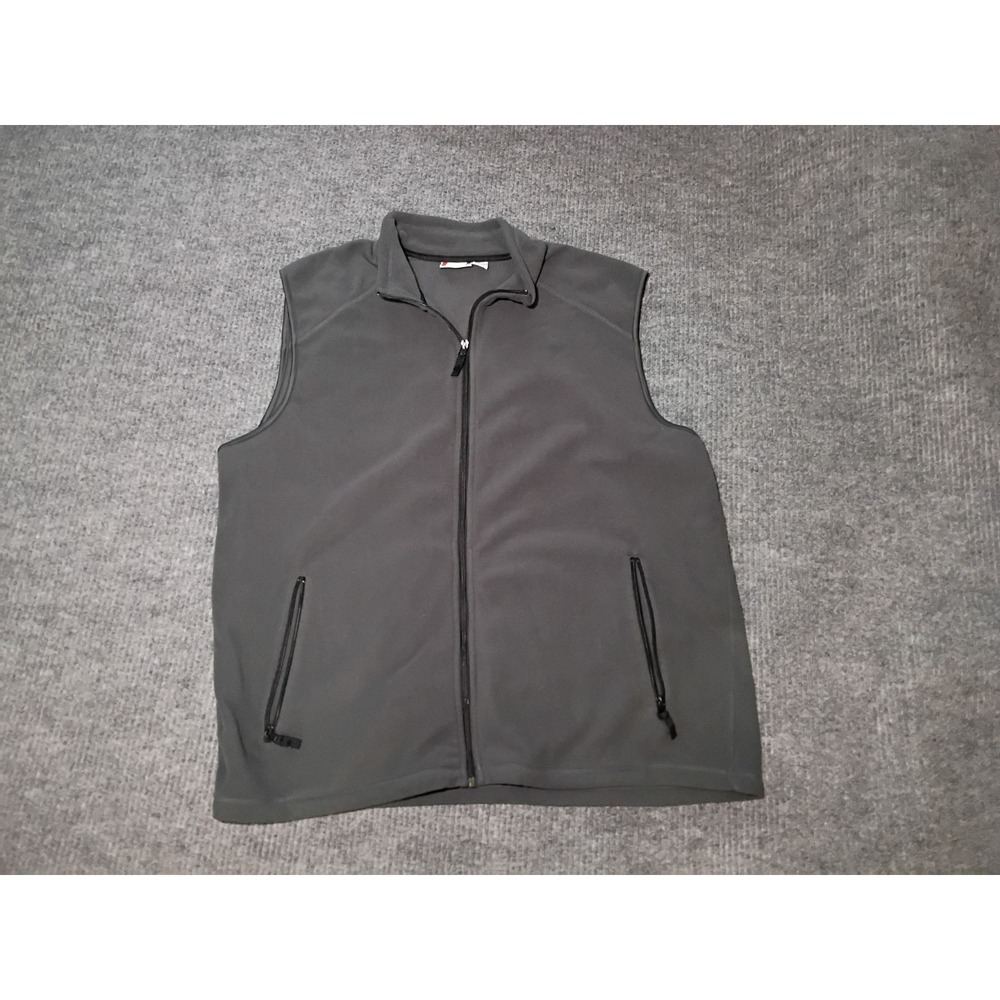 Clique Men's Gray & Black Full Zip Fleece Vest Size XXXL